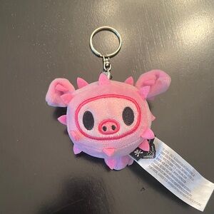 NWOT Tokidoki Blind Box Pink Plush Cactus Friends Pig Keychain